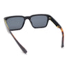 Mens Retro Hipster Narrow Rectangular Plastic Mod Fashion Sunglasses