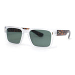 Mens Retro Hipster Narrow Rectangular Plastic Mod Fashion Sunglasses