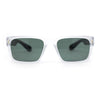 Mens Retro Hipster Narrow Rectangular Plastic Mod Fashion Sunglasses