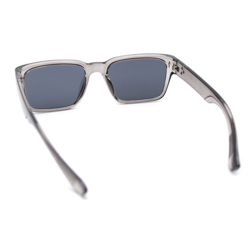 Mens Retro Hipster Narrow Rectangular Plastic Mod Fashion Sunglasses