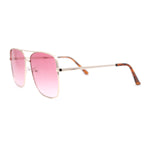 Womens Oversized Classy Minimal Rectangle Metal Rim Fashion Sunglasses