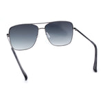 Womens Oversized Classy Minimal Rectangle Metal Rim Fashion Sunglasses