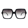 Womens Minimal Oversized Plastic Rectangle Butterfly Fashion Sunglasses