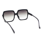 Womens Minimal Oversized Plastic Rectangle Butterfly Fashion Sunglasses