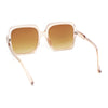 Womens Minimal Oversized Plastic Rectangle Butterfly Fashion Sunglasses