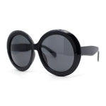 Womens Exaggerated Large Oversized Round Mod Fashion Plastic Sunglasses