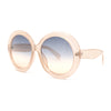 Womens Exaggerated Large Oversized Round Mod Fashion Plastic Sunglasses