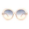 Womens Exaggerated Large Oversized Round Mod Fashion Plastic Sunglasses