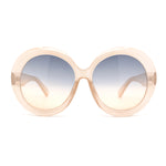 Womens Exaggerated Large Oversized Round Mod Fashion Plastic Sunglasses