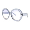 Womens Exaggerated Large Oversized Round Mod Fashion Plastic Sunglasses