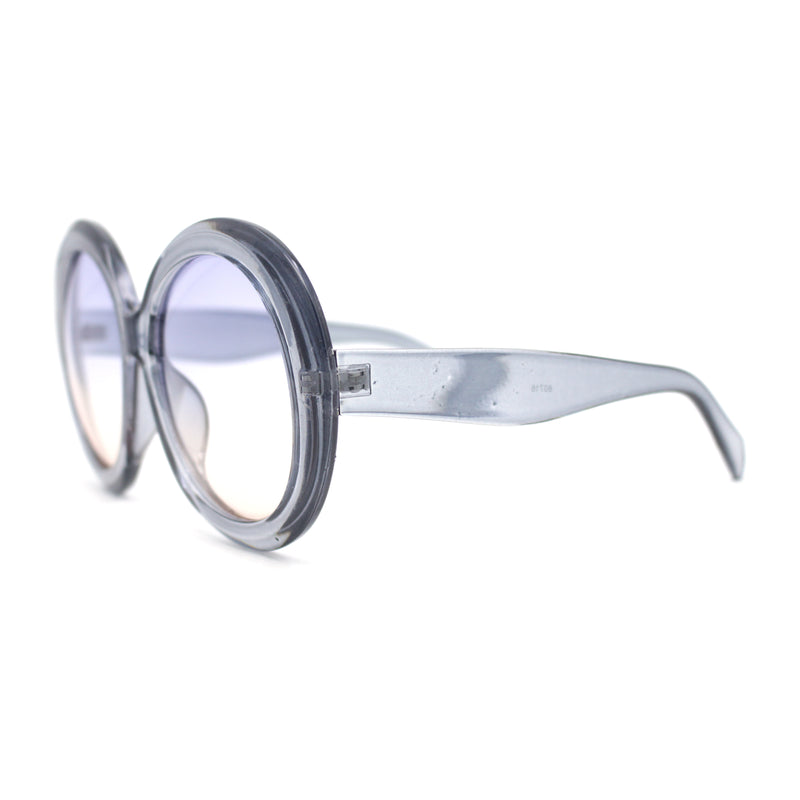 Womens Exaggerated Large Oversized Round Mod Fashion Plastic Sunglasses