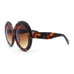 Womens Exaggerated Large Oversized Round Mod Fashion Plastic Sunglasses