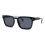 Mens Retro Vintage Rectangle Keyhole Bridge Plastic Fashion Sunglasses