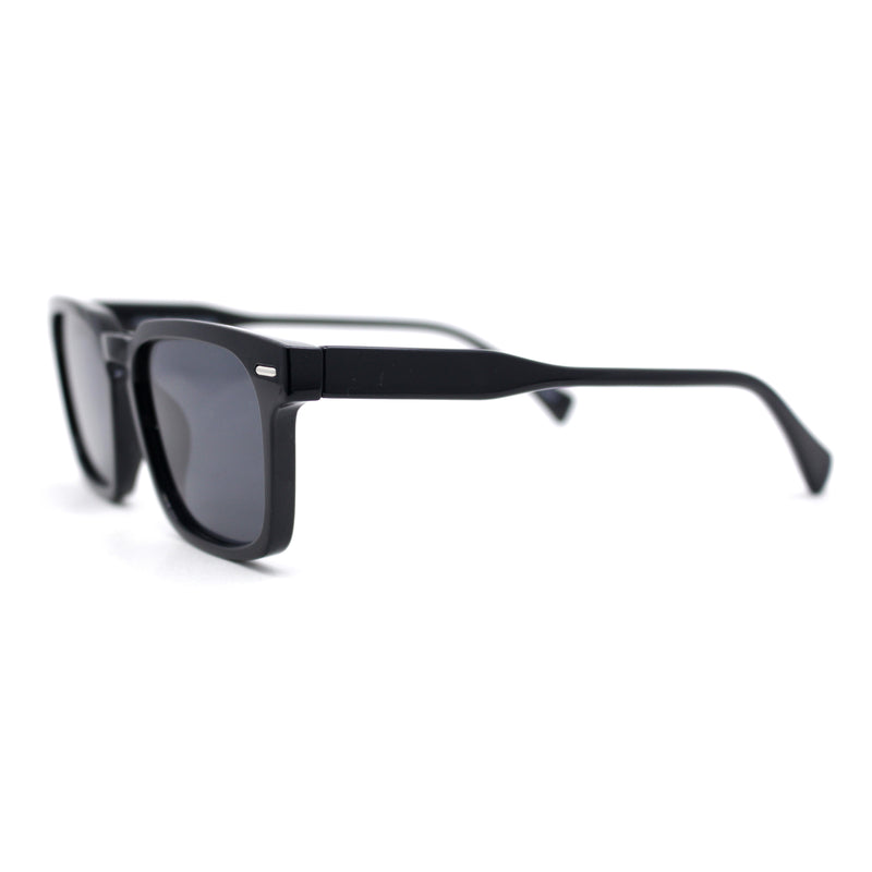 Mens Retro Vintage Rectangle Keyhole Bridge Plastic Fashion Sunglasses