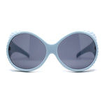 Womens Exaggerated Vintage Round Windbreak Goggle Style Wrap Sunglasses