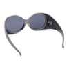 Womens Exaggerated Vintage Round Windbreak Goggle Style Wrap Sunglasses