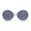 Womens Exaggerated Vintage Round Windbreak Goggle Style Wrap Sunglasses