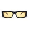 Womens Mod Square Rectangle Subtle Cat Eye Plastic Retro Sunglasses
