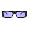 Womens Mod Square Rectangle Subtle Cat Eye Plastic Retro Sunglasses