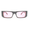 Womens Mod Square Rectangle Subtle Cat Eye Plastic Retro Sunglasses