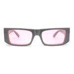 Womens Mod Square Rectangle Subtle Cat Eye Plastic Retro Sunglasses
