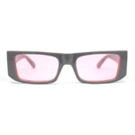 Womens Mod Square Rectangle Subtle Cat Eye Plastic Retro Sunglasses