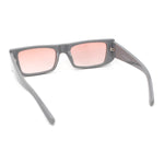 Womens Squared Rectangular Minimal Mod Classy Plastic Sunglasses