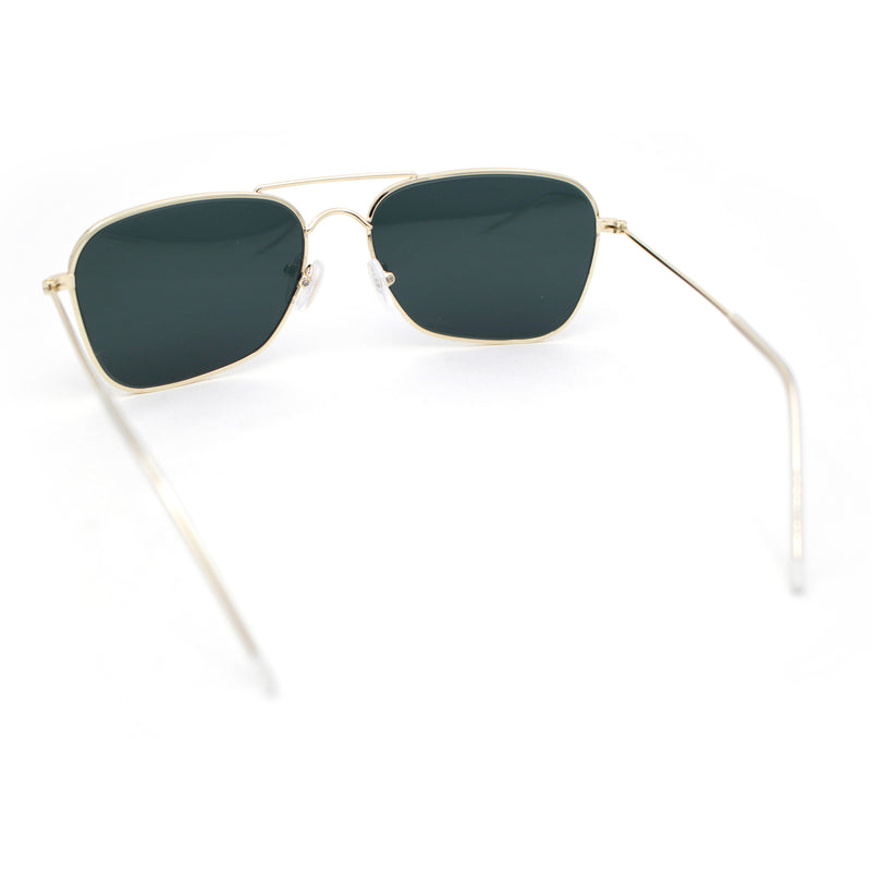 Concave Curved Metal Vintage Double Bridge Air Force Pilots Sunglasses