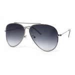 Concave Curved Metal Rim Double Bridge Tear Drop Pilots Sunglasses