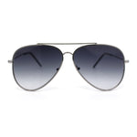 Concave Curved Metal Rim Double Bridge Tear Drop Pilots Sunglasses