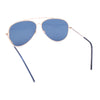 Concave Curved Metal Rim Double Bridge Tear Drop Pilots Sunglasses