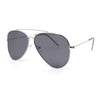 Concave Curved Metal Rim Double Bridge Tear Drop Pilots Sunglasses