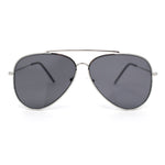 Concave Curved Metal Rim Double Bridge Tear Drop Pilots Sunglasses