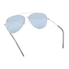 Concave Curved Metal Rim Double Bridge Tear Drop Pilots Sunglasses