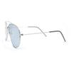 Concave Curved Metal Rim Double Bridge Tear Drop Pilots Sunglasses