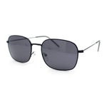 Dad Fashion Retro Classic Small Rounded Rectangle Metal Rim Sunglasses