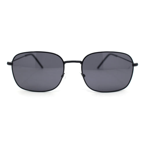 Dad Fashion Retro Classic Small Rounded Rectangle Metal Rim Sunglasses