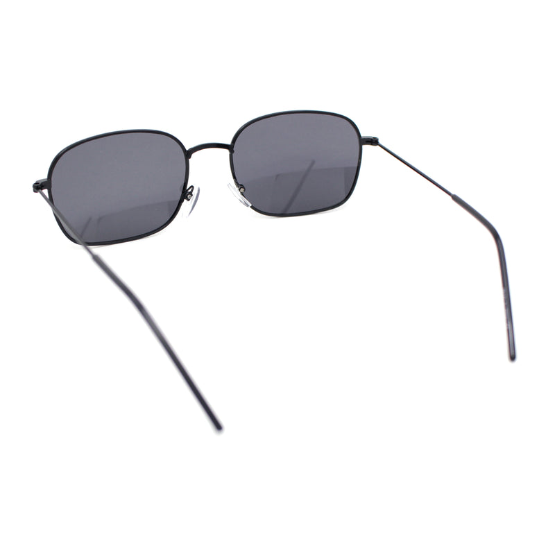 Dad Fashion Retro Classic Small Rounded Rectangle Metal Rim Sunglasses