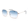 Dad Fashion Retro Classic Small Rounded Rectangle Metal Rim Sunglasses