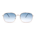 Dad Fashion Retro Classic Small Rounded Rectangle Metal Rim Sunglasses