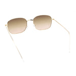 Dad Fashion Retro Classic Small Rounded Rectangle Metal Rim Sunglasses