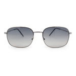 Dad Fashion Retro Classic Small Rounded Rectangle Metal Rim Sunglasses