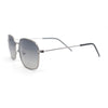 Dad Fashion Retro Classic Small Rounded Rectangle Metal Rim Sunglasses