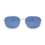 Dad Fashion Retro Classic Small Rounded Rectangle Metal Rim Sunglasses