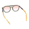 Hipster Thick Plastic Flat Top Racer Round Horn Retro Fashion Sunglasses