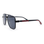 Mens Luxury Fashion Rectangle Mobster Chic Designer Metal Rim Sunglasses