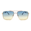 Mens Luxe Rectangle Victorian Jewel Engraving Metal Rim Mob Fashion Sunglasses