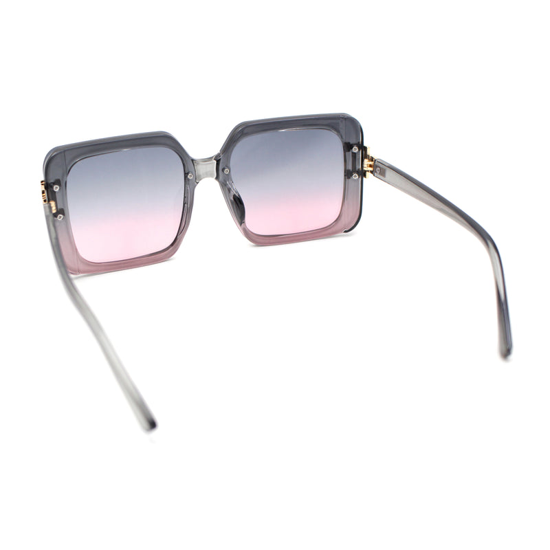 Womens Luxury Fashion Rimless Rectangle Designer Chic Fancy Sunglasses