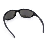 Mens Color Mirror 90s Styling Oval Roung Sport Rimless Plastic Wrap Sunglasses