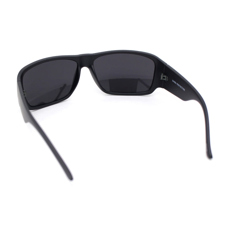 Mens Classic 90s Mad Dog Gangster Narrow Rectangle Plastic Sunglasses